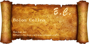 Bolos Celina névjegykártya